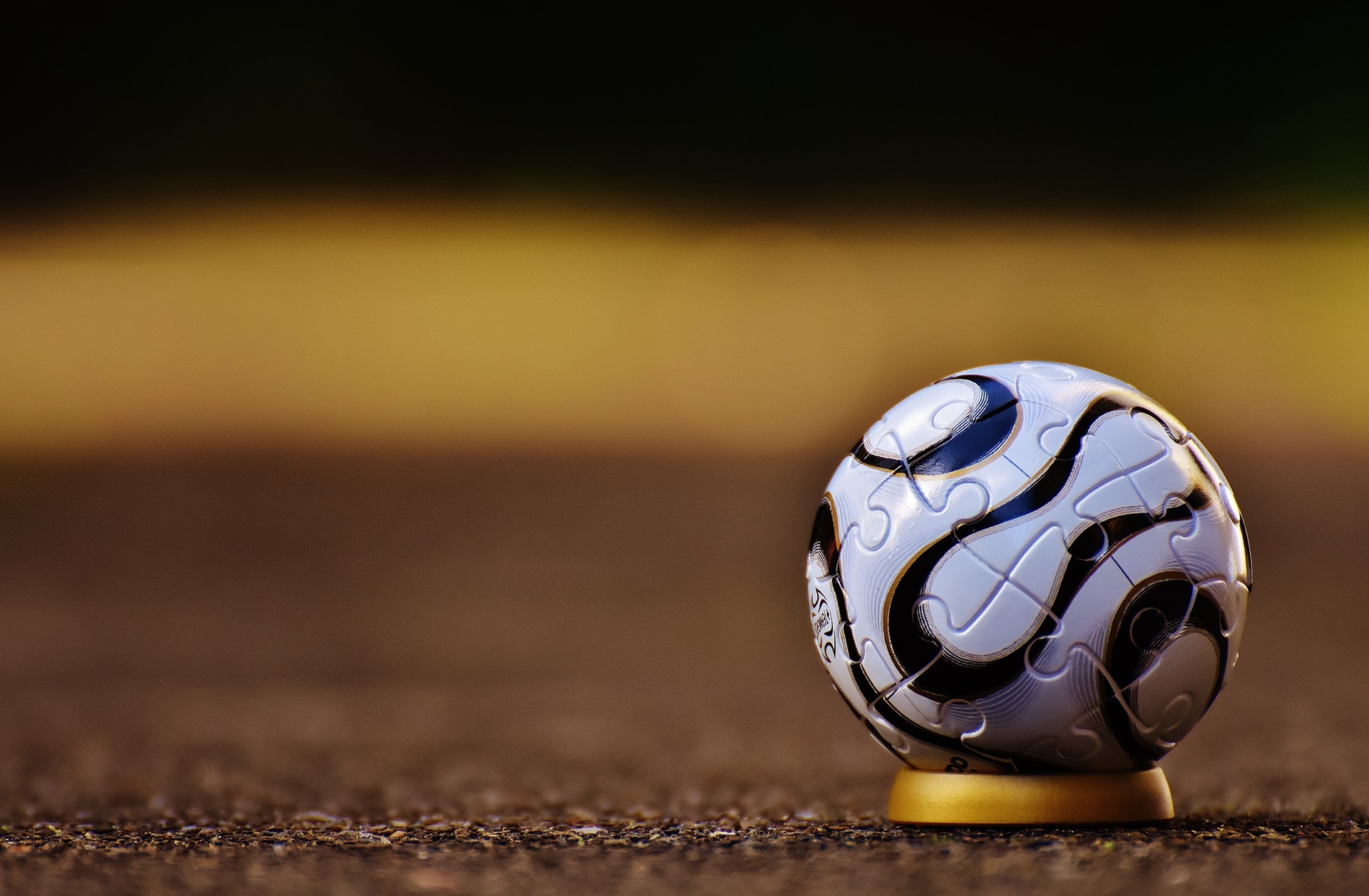 Soccer ball on stand