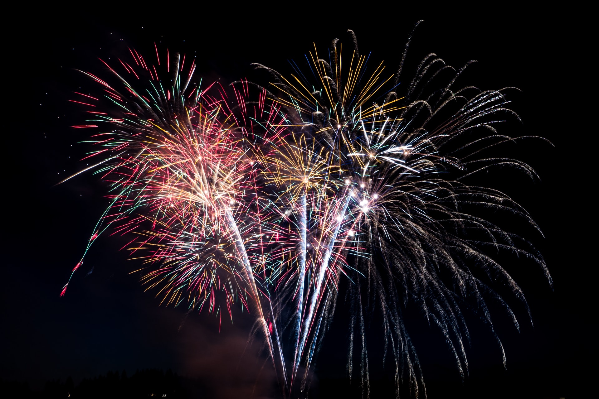 Fireworks in sky