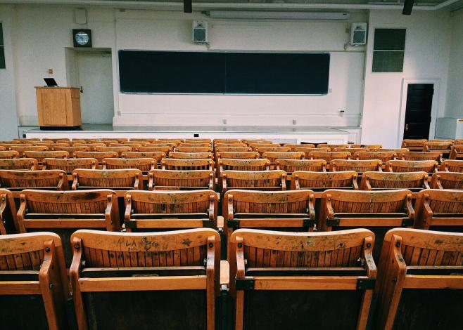 Auditorium bench and chairs