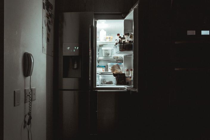 Fridge with food in it
