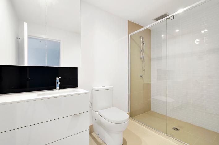 White bathroom and toilet
