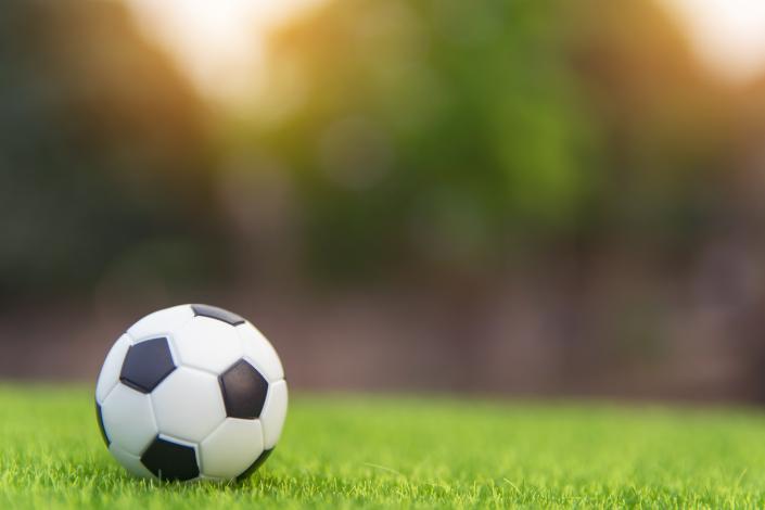 Soccer ball on grass