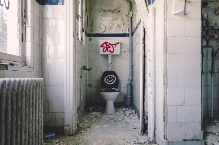 Dilapidated bathroom