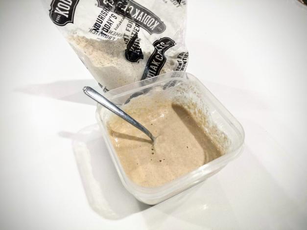 Pancake mix in bowl