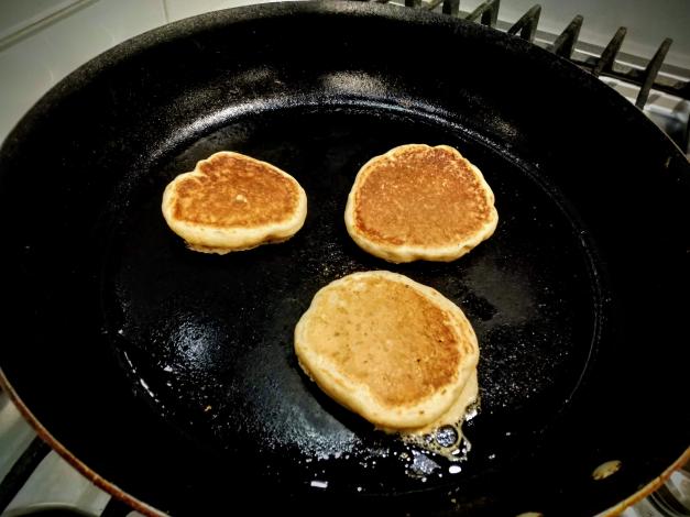 Pancakes in pan