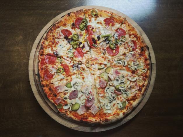 Pizza on pizza stone
