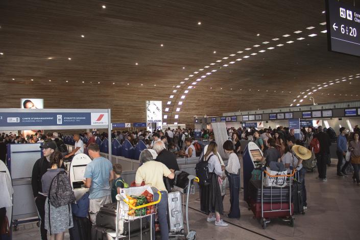 Photo of people in airport