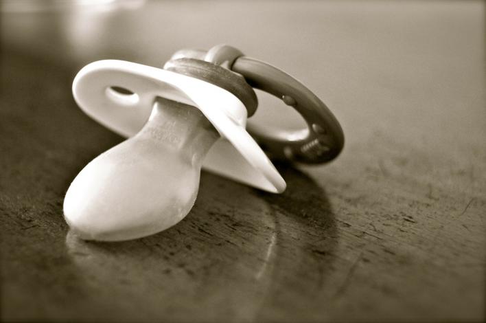 Pacifier on table