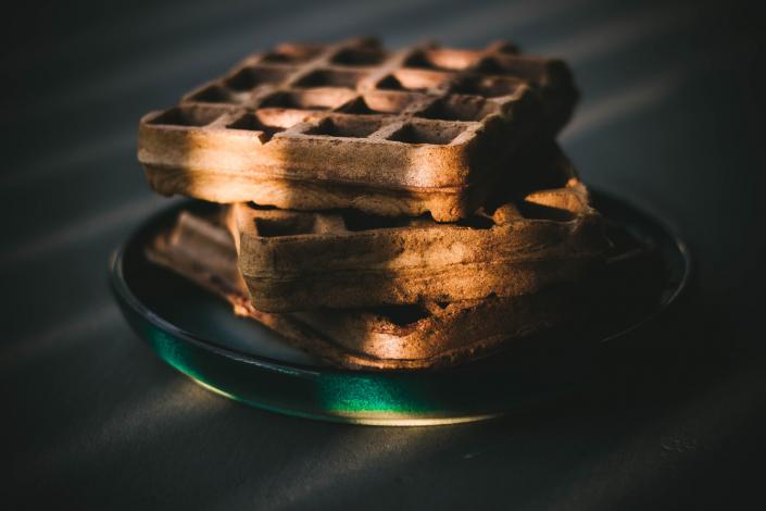 3 waffles stacked