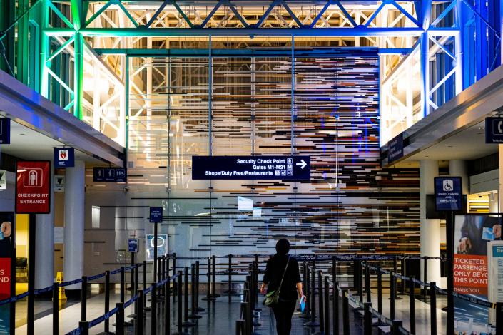 Airport sign for security