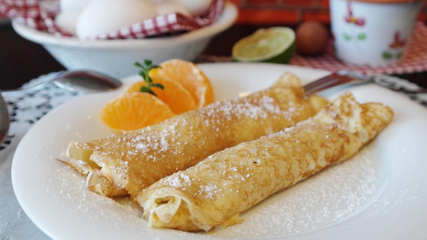 Two crepes on plate