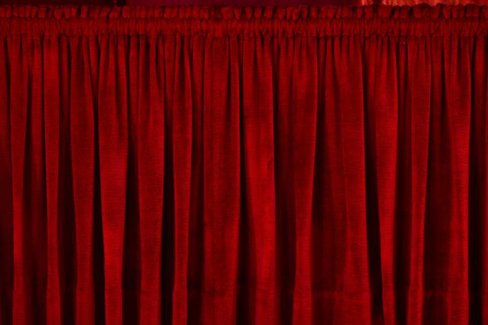 Red curtains