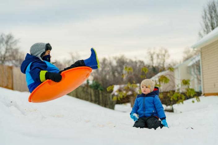 Child on sled