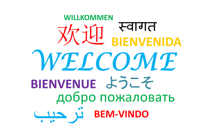 "Welcome" in multiple languages