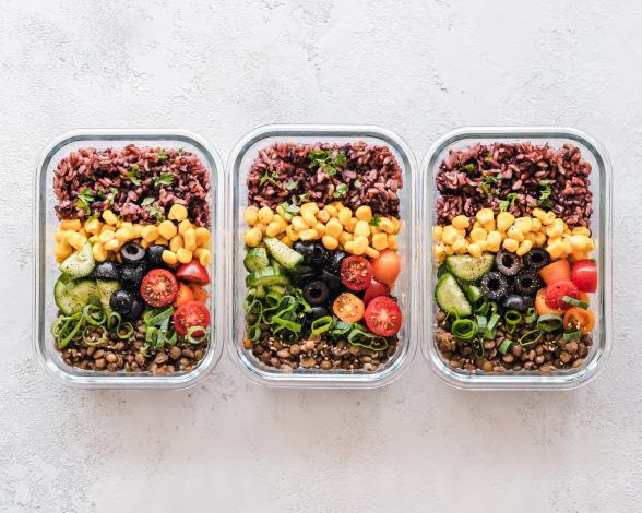 Plant based meals from the top