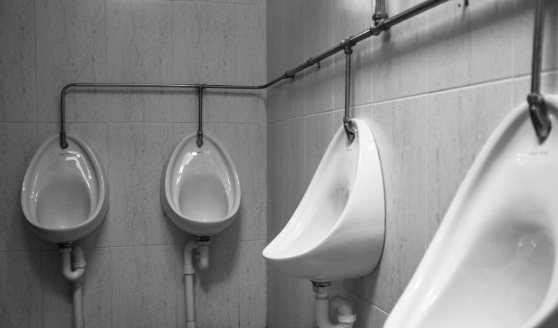 Urinals on wall