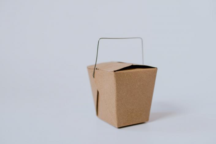 Cardboard mini takeout box