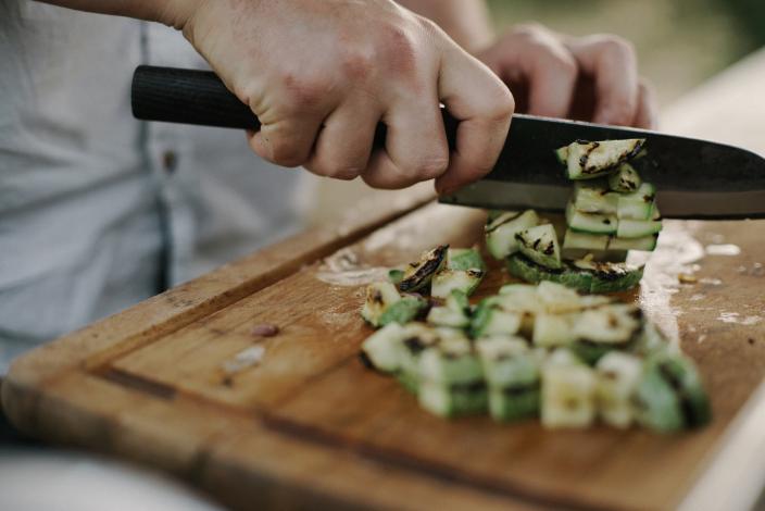 Squash being cooked