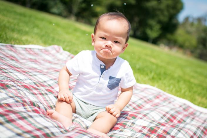 Child looking mad