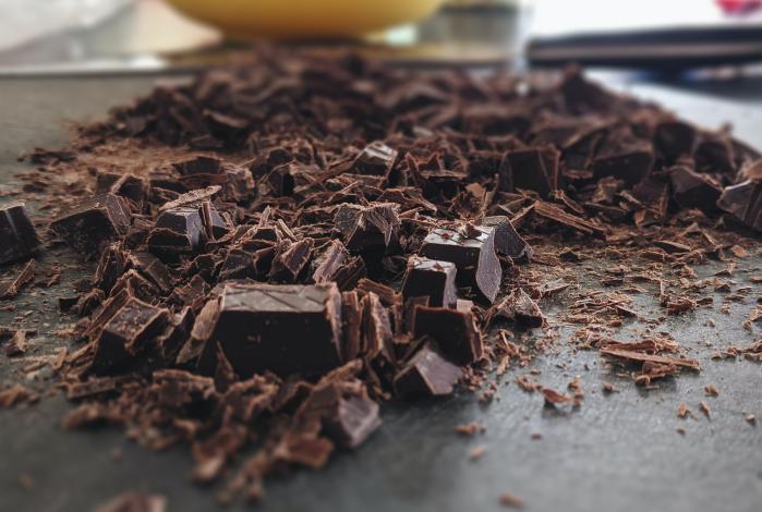 Sliced chocolate