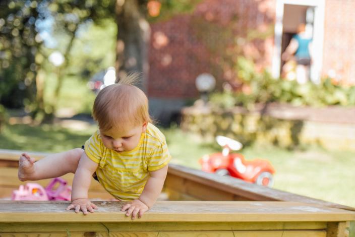 Baby in sandbox