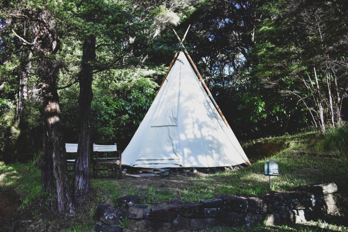 Teepee in the woods