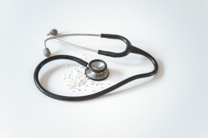 Stethoscope on white background