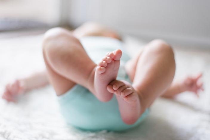 Baby lying down