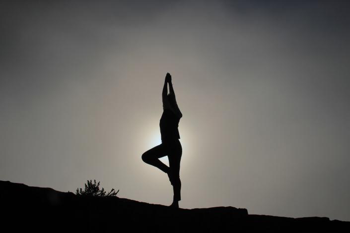 Person doing yoga