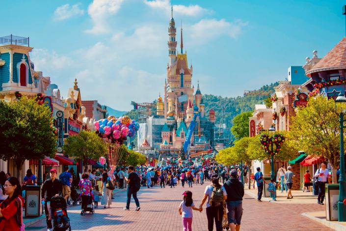 View of the Disney castle