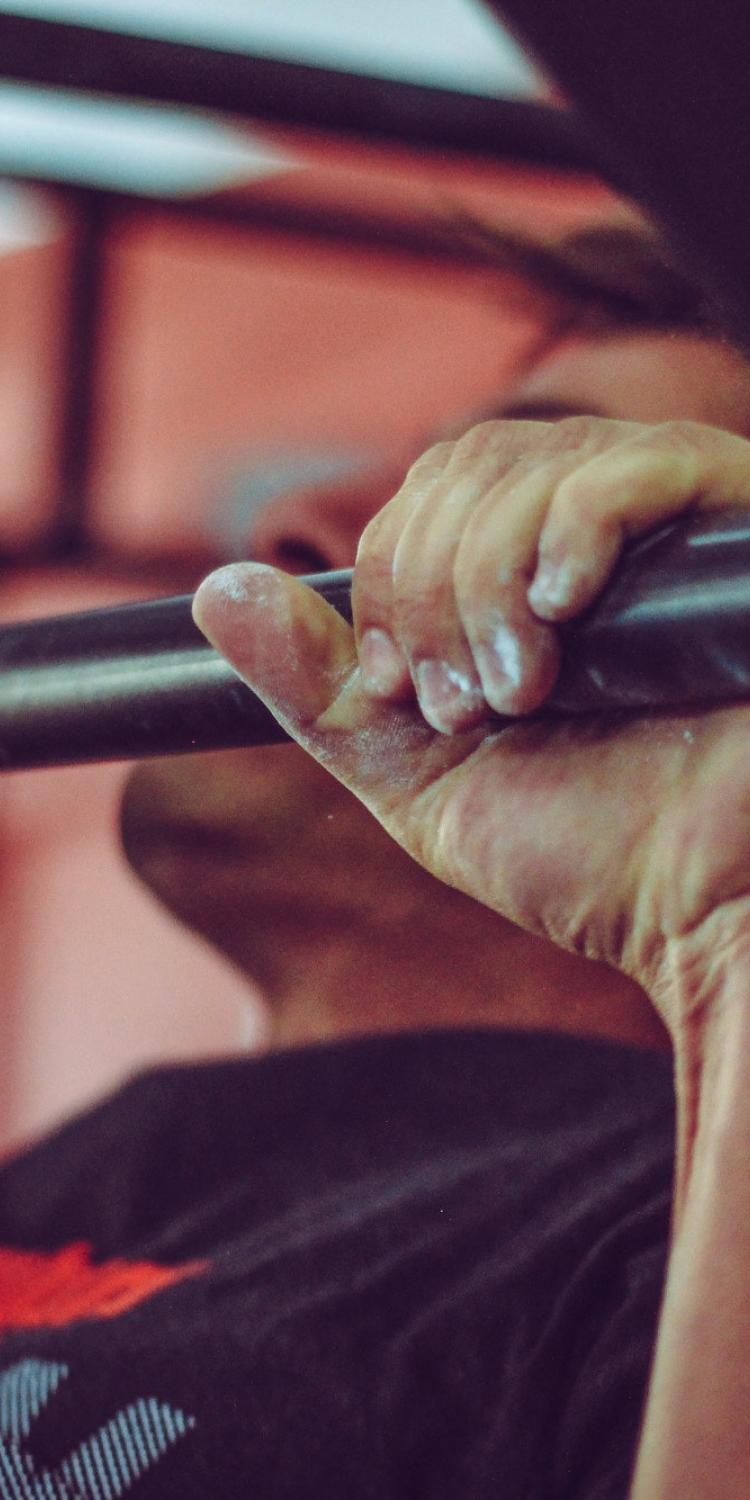 Man doing pull-up