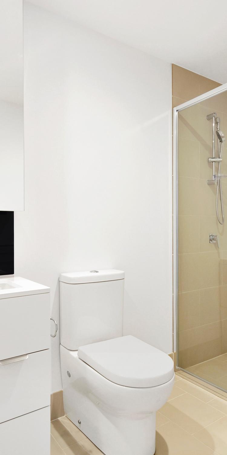 White bathroom and toilet