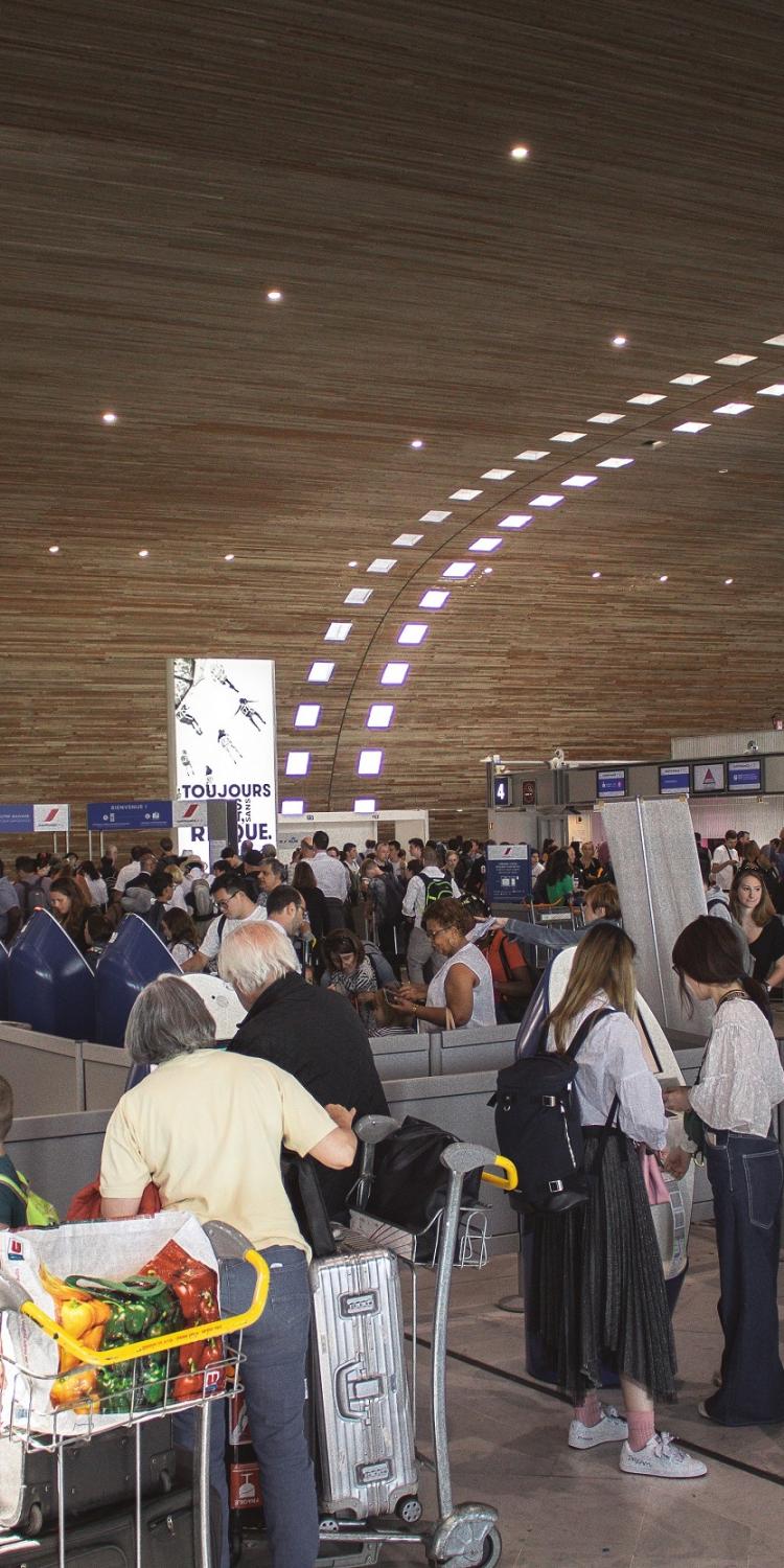 Photo of people in airport
