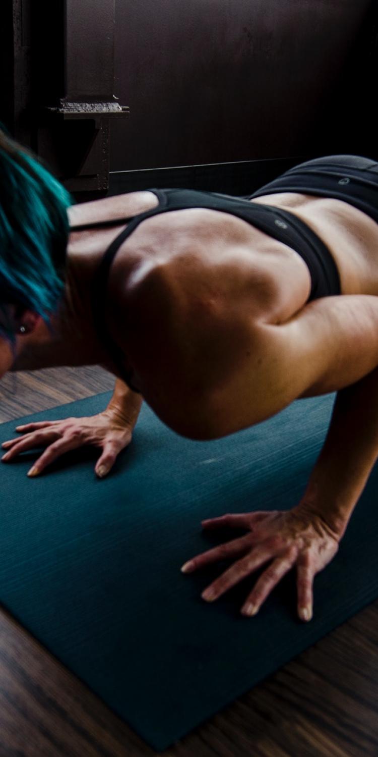 Woman doing push-ups