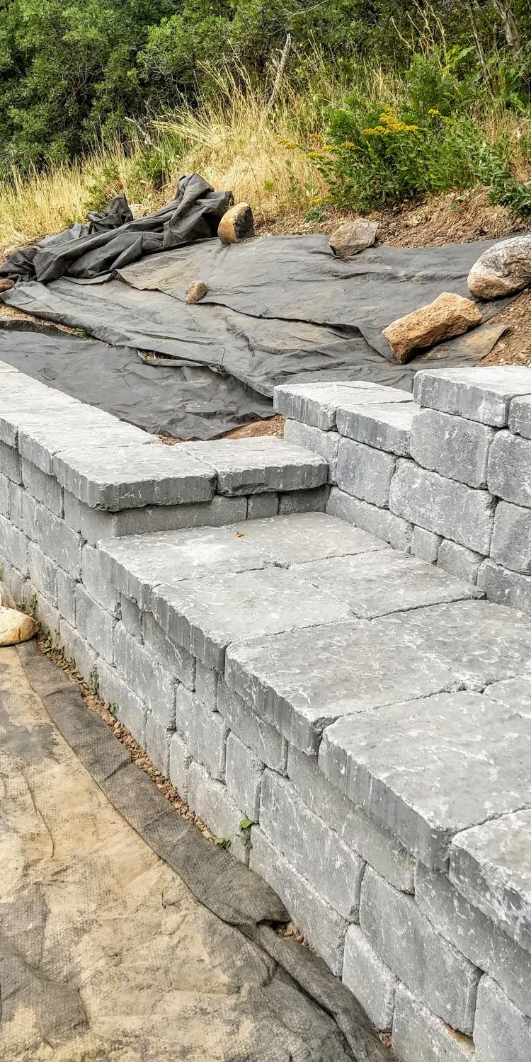 View of a retaining wall