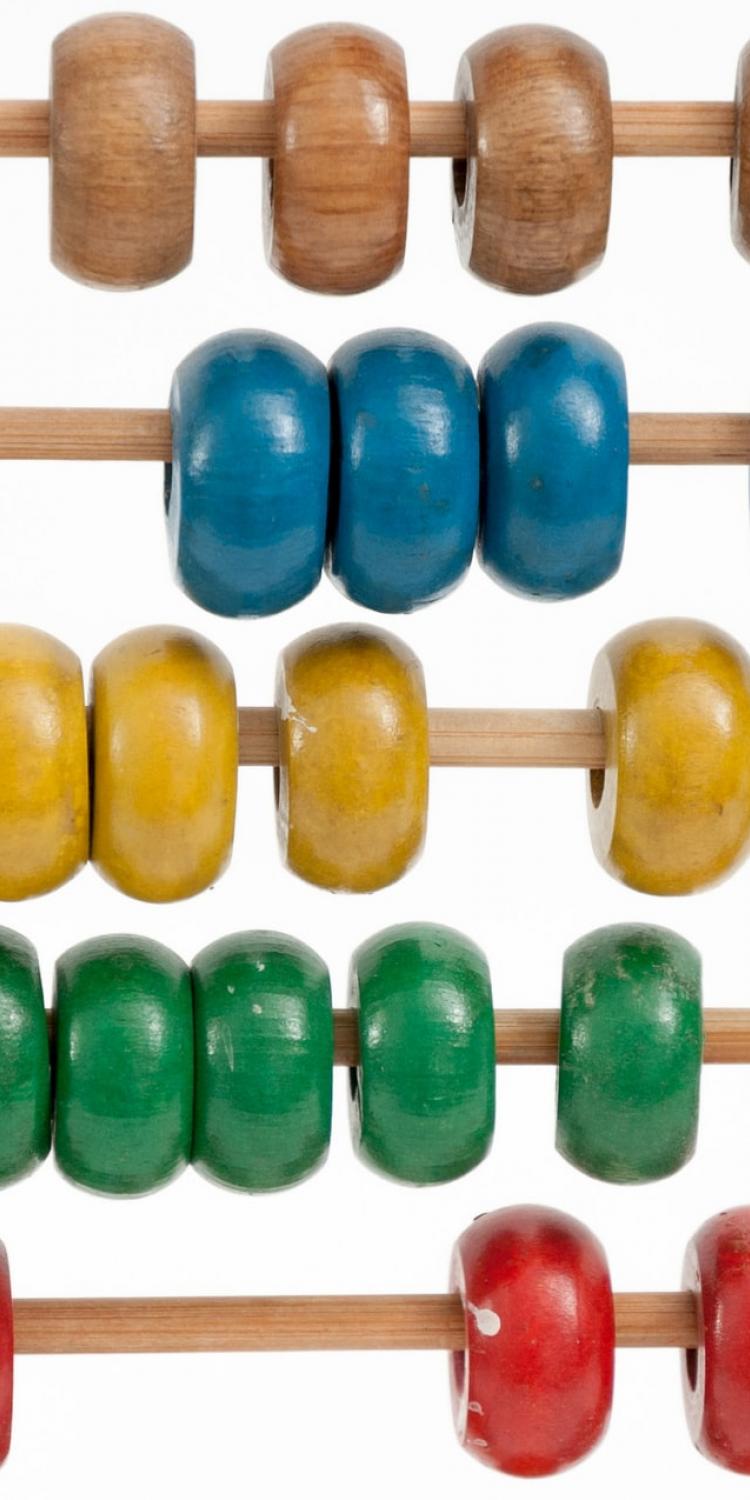 Close up view of abacus