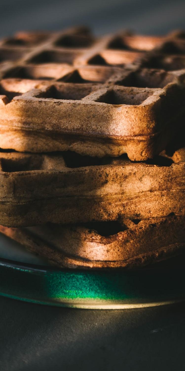 3 waffles stacked