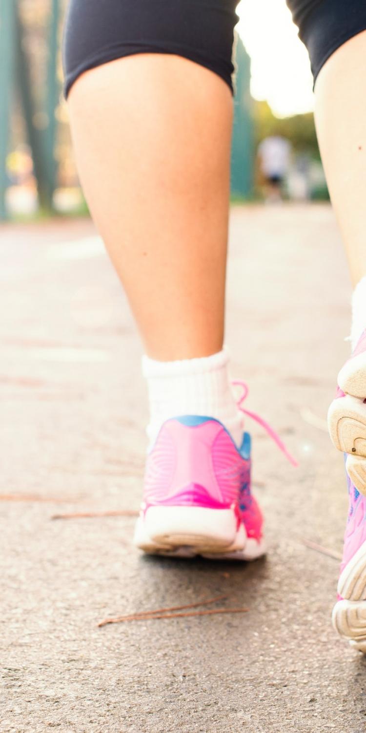 Woman in shoes walking