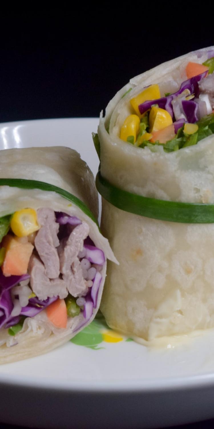 Sandwich wrap on plate