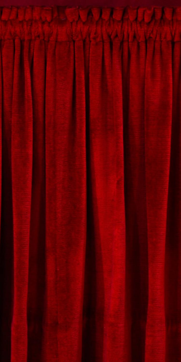 Red curtains