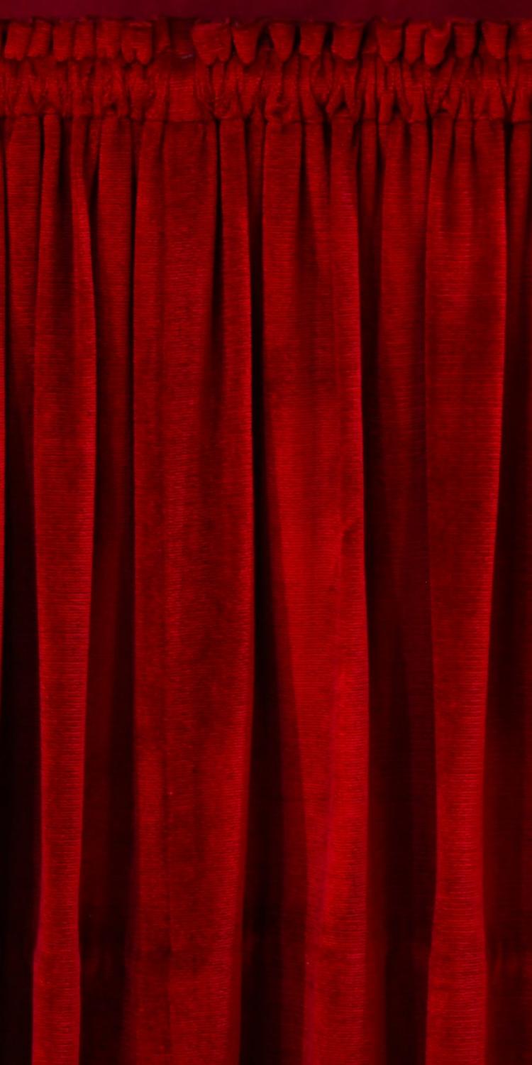 Red curtains