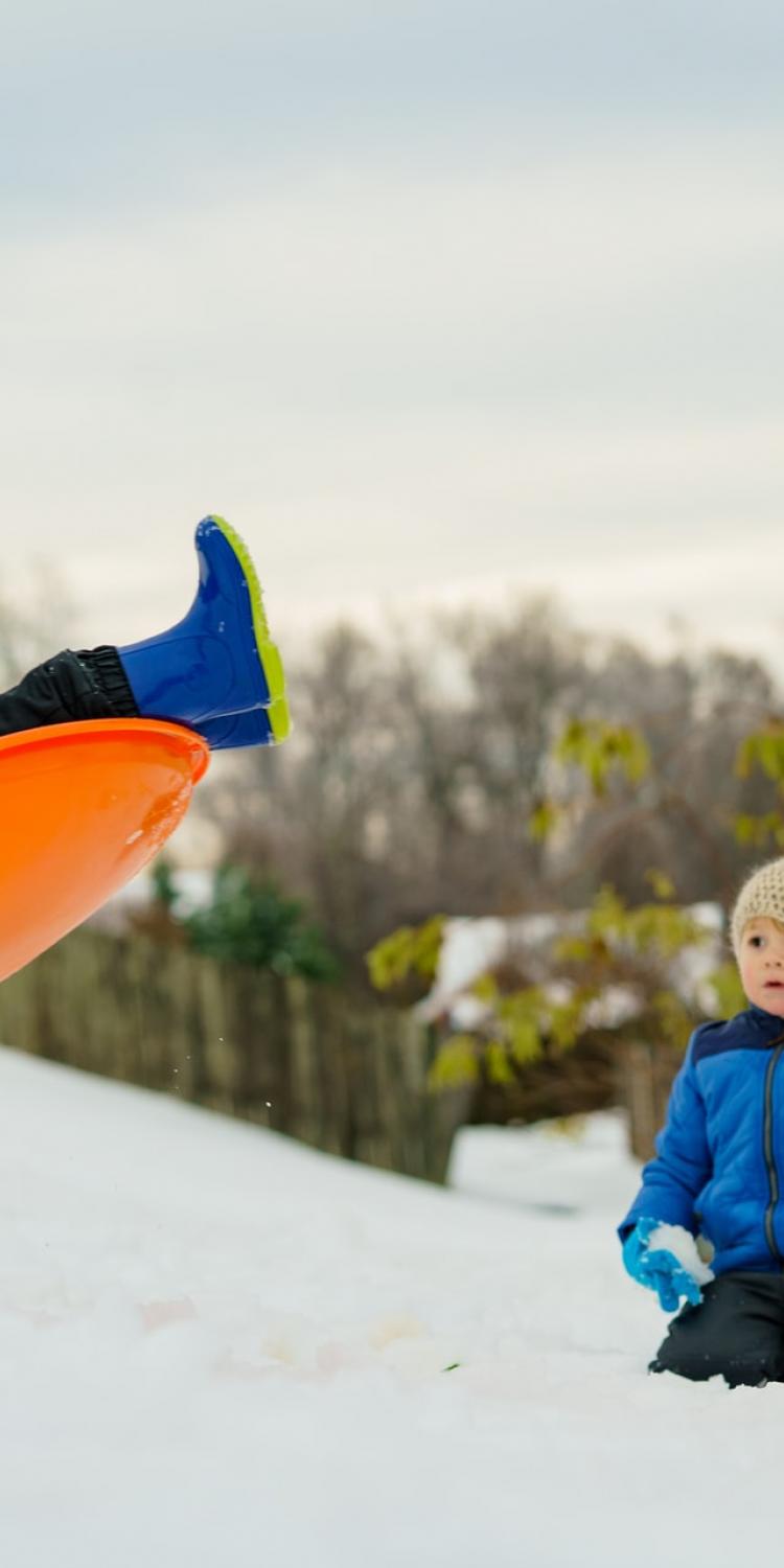 Child on sled