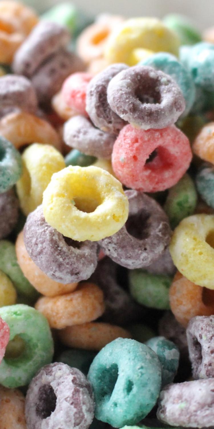 Bowl of fruit loops