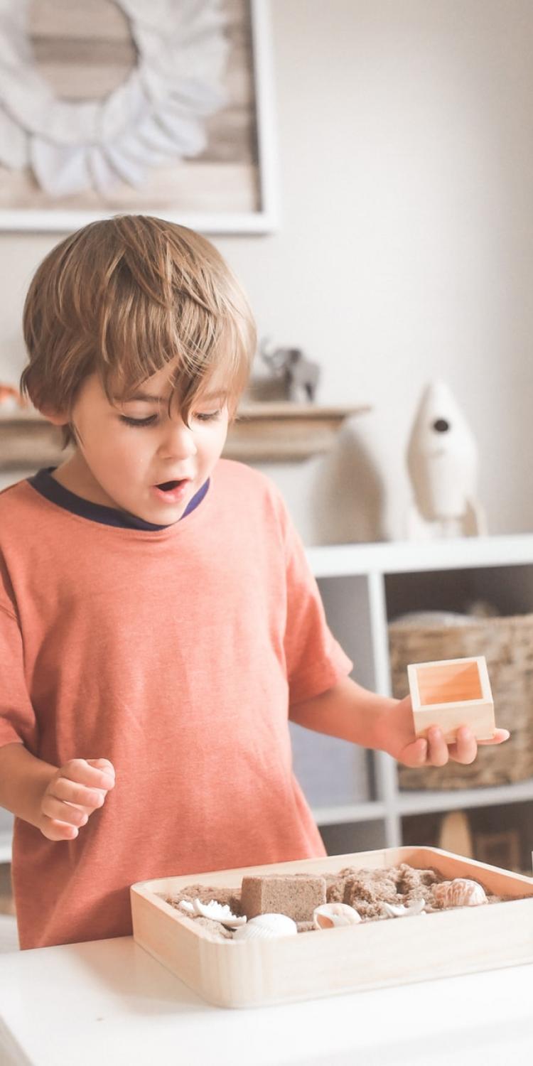 Child playing in room