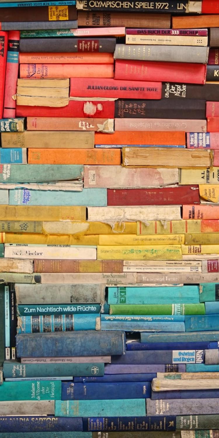 Stacked books