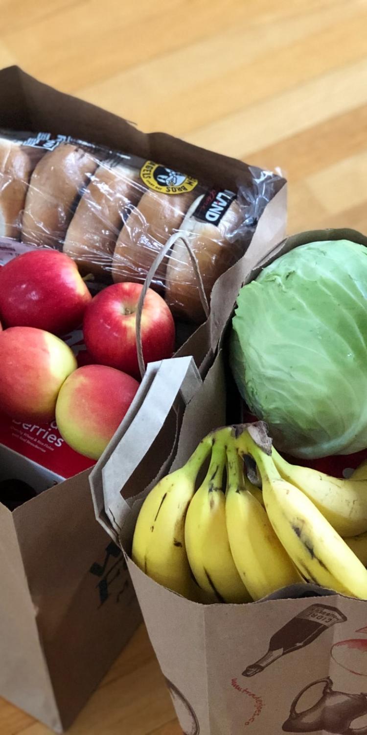 Groceries in bag