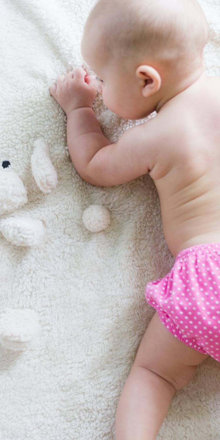 Baby on rug