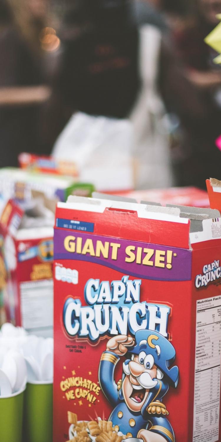 Open cereal boxes