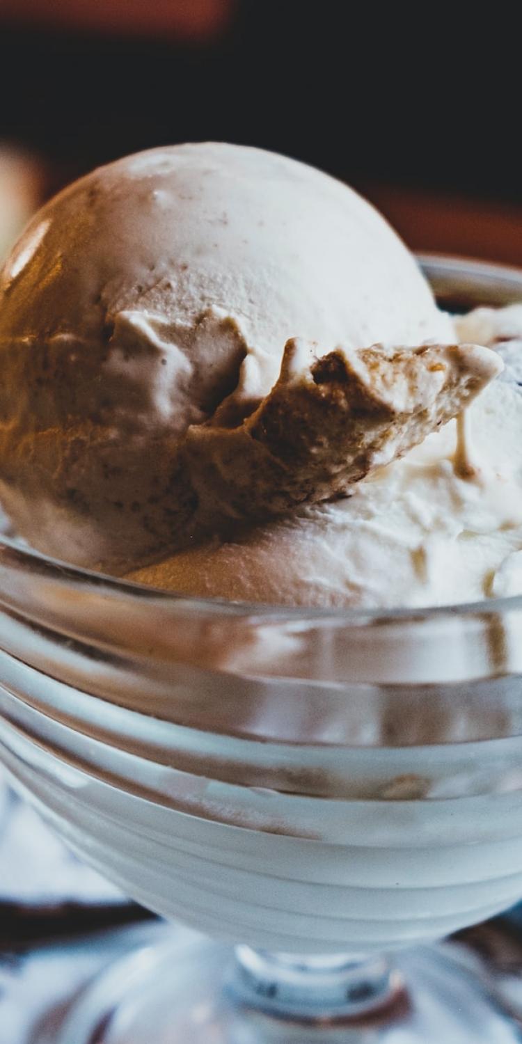 Ice cream in a bowl