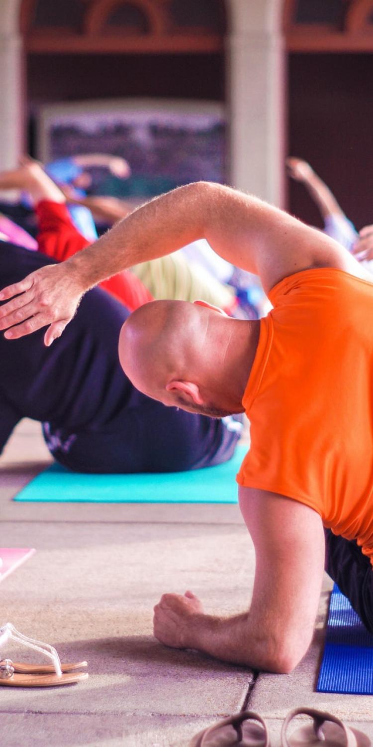 People stretching